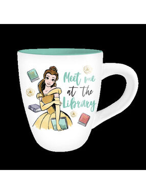 Silver Buffalo - Disney Princess Belle Meet Me Library LASER 18oz Ceramic Mug